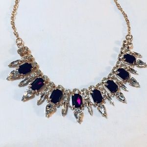 Purple Rhinestone Vintage Necklace